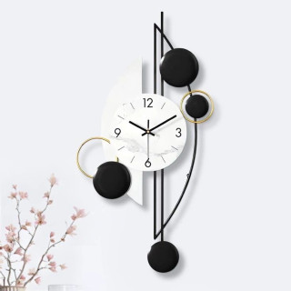 ساعت دیواری مدرن تلفیق چوب و فلز H450🕘